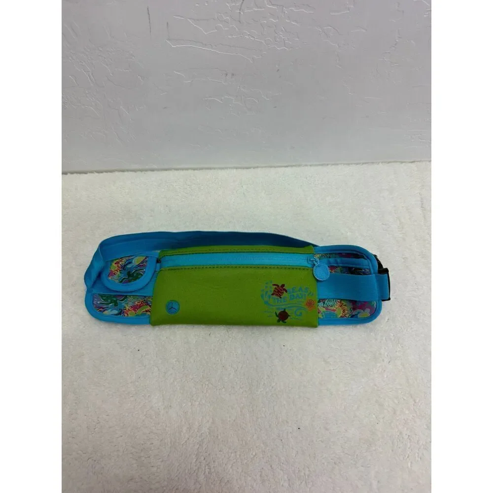 Girl Scouts Seas The Day Fanny Pack Green Blue Turtle Design Adjustable Strap